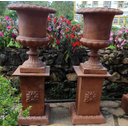 Ver imagem 2 de VASO INGLÊS C/ BASE CONJUNTO 2+2 DECORAR JARDIM PLANTAS Pronto Artes DECORAÇÃO DE FAZENDA