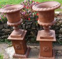 Ver imagem 4 de VASO INGLÊS C/ BASE CONJUNTO 2+2 DECORAR JARDIM PLANTAS Pronto Artes DECORAÇÃO DE FAZENDA