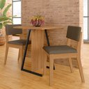 Ver imagem 2 de Conjunto de Mesa com 2 Cadeiras Arkansas Cinam/capucci - M. Arapongas Cinamomo/capuccino 02