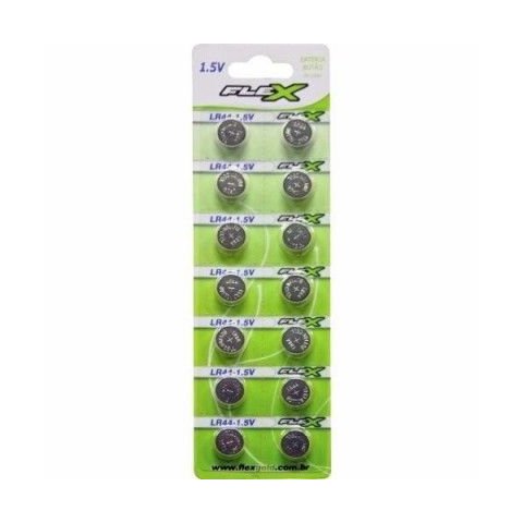 Pilha Alcalina 1,5V LR44 AG13 Fx-LR44 Blister c/ 14 Unidades