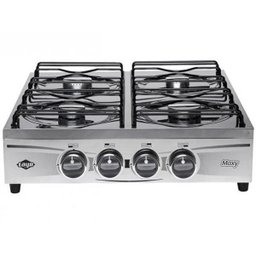 Fogão de Mesa Layr Maxy 4 Bocas Acabamento Inox Acendimento Manual - 1 Fogão de Mesa Layr Maxy 4 Bocas Acabamento Inox Acendimento Manual - 1