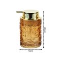 Ver imagem 3 de Porta Sabonete Líquido Vidro Âmbar Dourado Luxo 260ml