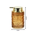 Ver imagem 3 de Porta Sabonete Líquido Vidro Âmbar Dourado Luxo 260ml