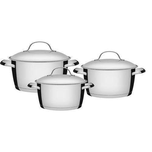 Conjunto de Panelas Aço Inox 3 Peças Allegra 65660/221 Tramontina