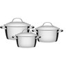 Conjunto de Panelas Aço Inox 3 Peças Allegra 65660/221 Tramontina - 1
