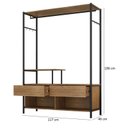 Ver imagem 3 de Guarda Roupa Closet Solteiro Barcelona Preto Demolição - Artefamol