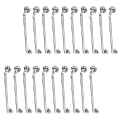 Alça de Apoio 80cm Barra Inox Kit 20 Unidades Idoso Deficiente Cadeirante Suporte Box Banheiro Corri