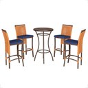 Ver imagem 1 de Mesa Bistro e 4 Banquetas Roma Marrom, Corda Náutica 10