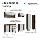 Ver imagem 5 de Armário de Cozinha Completa 245 cm Rustic/Branco Lille Madesa 01