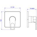 Ver imagem 3 de Acabamento Monocomando para Chuveiro 2 Vias Deca Level Mix - 4993c28chu