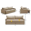 Ver imagem 3 de Sofá sem Caixa Retrátil e Reclinável 1,65m com Molas Luzia Linho Bege Madelina Decor