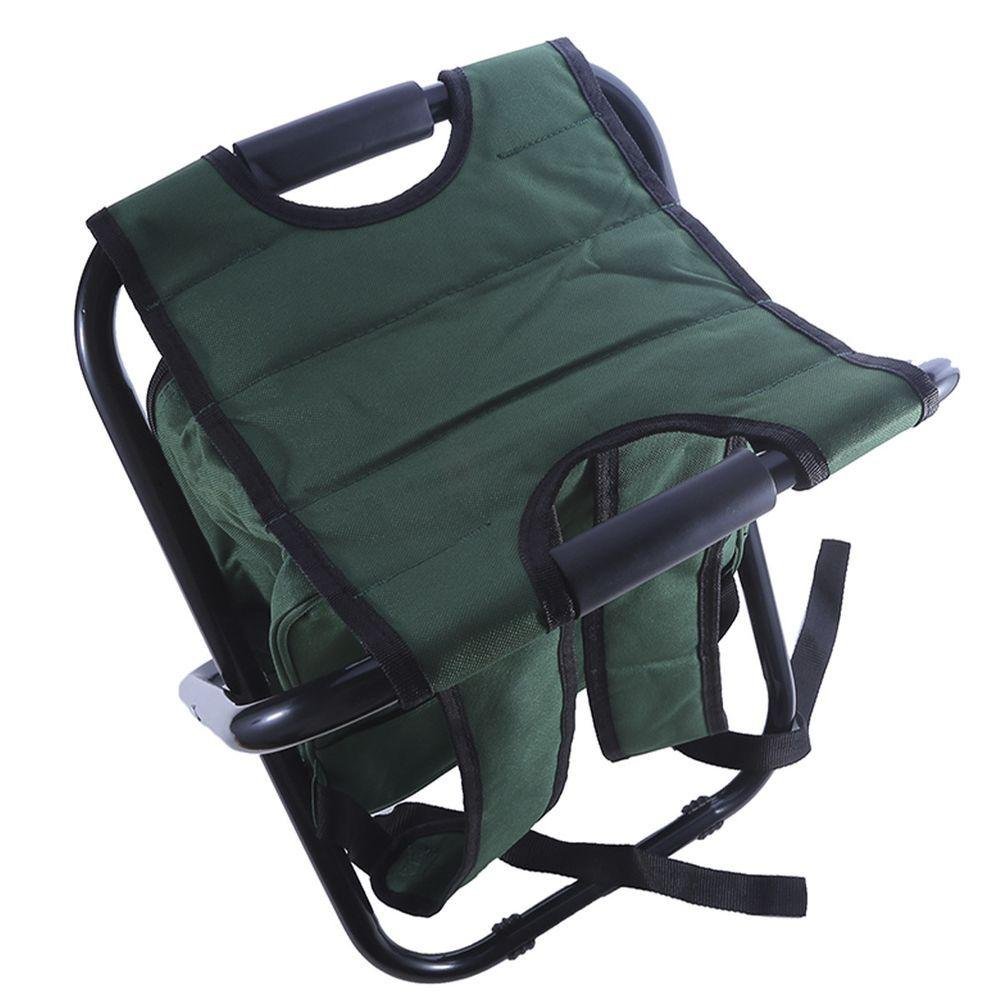 Cadeira Mochila Bolsa Semi Termica 2 em 1 Banqueta Portatil Piquenique Fila Espera Camping Pesca - 4