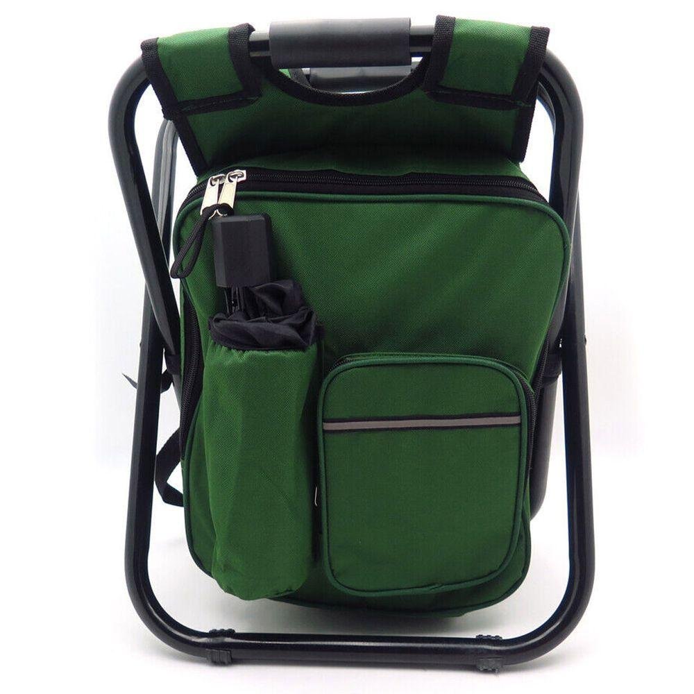 Cadeira Mochila Bolsa Semi Termica 2 em 1 Banqueta Portatil Piquenique Fila Espera Camping Pesca - 1