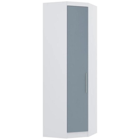 Guarda Roupa Canto Obliquo 70cm 1 Porta Taiga Branco/grey L01 - Mpozenato