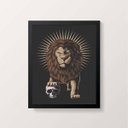 Ver imagem 2 de Quadro Decorativo Leão Com Caveira 34x23Cm