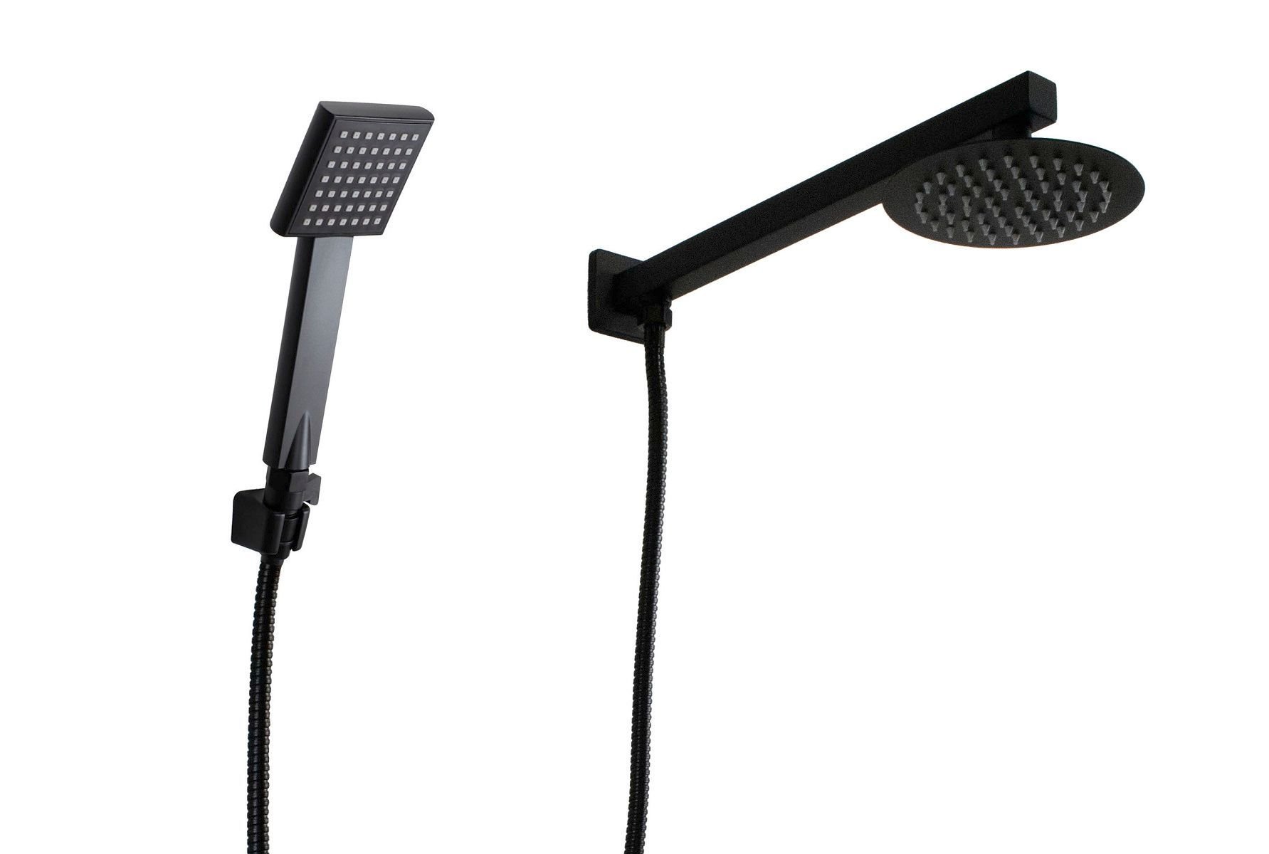 Ducha Redonda 15 Cm Inox com Ducha Manual Quadrado Abs com Trava - 1
