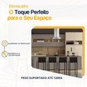 Ver imagem 3 de Kit 4 Bancos Quadrado Junco Argila para Bancada Alta Cozinha Área Gourmet Bistrô Piscina Bar