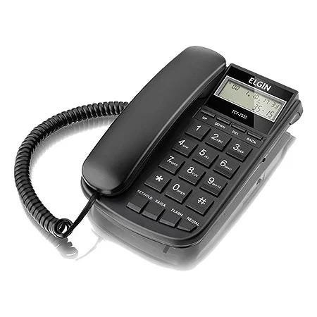 Telefone com Fio - Bloqueio de Ligacoes Digital - Identificador de Chamadas Dtmf/Fsk Tcf 2500 Preto