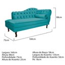 Ver imagem 5 de Diva Recamier Diana 160cm Lado Esquerdo Suede - Doce Sonho Móveis