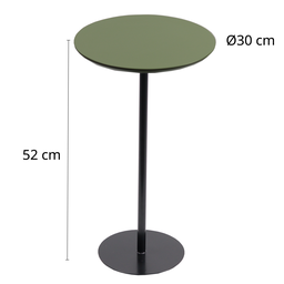 Mesa Lateral Tampo 30cm (52cm altura) Verde Acetinado - 2
