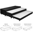 Ver imagem 3 de Base Tribox Solteiro Anne c/ Dupla Auxiliar 48 cm X 88 cm Preto