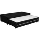 Ver imagem 2 de Base Tribox Solteiro Anne c/ Dupla Auxiliar 48 cm X 88 cm Preto