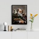 Ver imagem 1 de Quadro Decorativo Darwin com Animais 24x18cm:madeira Preta