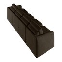 Ver mais imagens de Sofá Cama Modulado Retrátil e Reclinável Decorativo Varsóvia 316cm Veludo Marrom G33 - Gran Belo