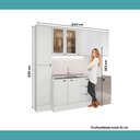 Ver imagem 7 de Armário de Cozinha Completa com Balcão Milla Willow Carraro Branco