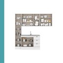Ver imagem 6 de Armário de Cozinha Completa com Balcão Milla Willow Carraro Branco