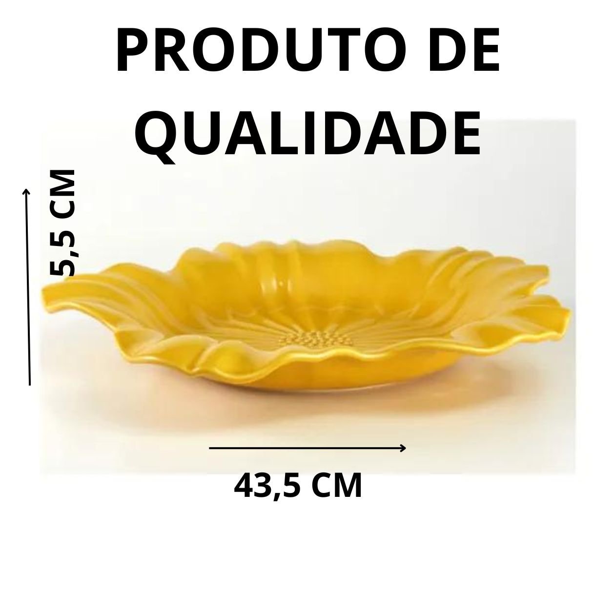 Travessa Campestre G Flor Porto Brasil Curcuma Mostarda - 5