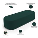 Ver imagem 5 de Cabeceira Cama Box Queen 160cm Lanna com Puff Recamier Doha W01 Bouclê Verde - Lyam Decor