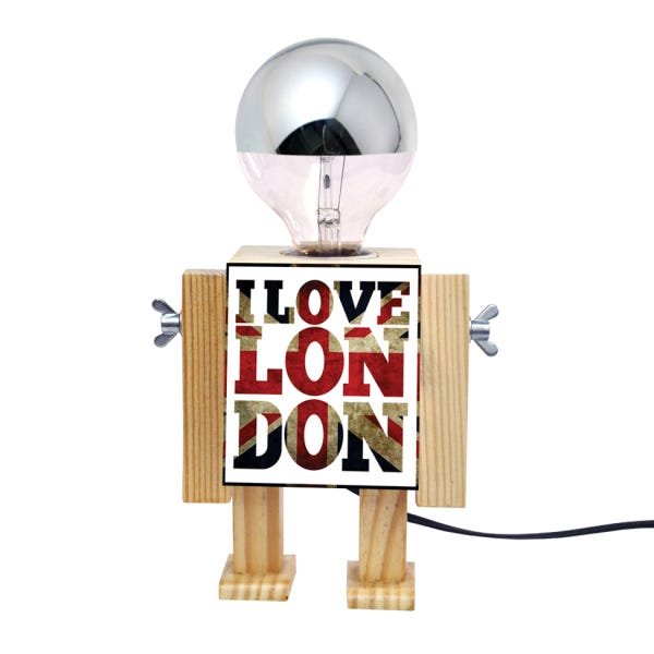 Abajur Robo Boy Love London Base E27 - 1
