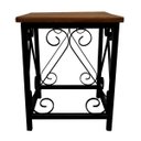 Ver imagem 1 de Banqueta Moderna De Metal E Madeira De Demolição Artesanal Decorativa - Preto