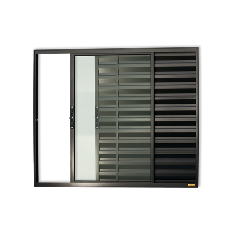 Veneziana Alumínio Confort 3F.120 x 120 V.Liso Preto Brimak