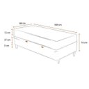 Ver imagem 2 de Cama Box com Baú Solteiro + Colchão de Espuma D23 Ortobom Light Liso 88x188x54cm