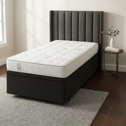 Cama Box Baú com Colchão de Espuma D23 Ortobom Light Liso Solteiro 88cm