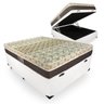 Cama Box Baú Viúva + Colchão Molas Ensacadas Castor Class Pocket Híbrido One Face 128x188x67cm - 1
