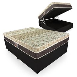Cama Box Baú Viúva + Colchão Molas Ensacadas Castor Class Pocket Híbrido One Face 128x188x67cm - 1