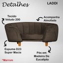 Ver imagem 2 de Poltrona Cama Caminha Pet Laddi Veludo Marrom Dvinn
