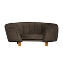 Ver imagem 1 de Poltrona Cama Caminha Pet Laddi Veludo Marrom Dvinn