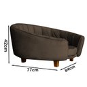Ver imagem 3 de Poltrona Cama Caminha Pet Laddi Veludo Marrom Dvinn