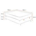Ver imagem 2 de Cama Box Baú Casal + Colchão de Espuma D33 Castor Black White Double Face 138x188x69cm