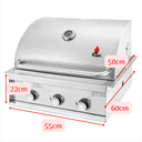 Ver imagem 2 de Churrasqueira a Gás de Embutir - Chaleur Square 3 Queimadores