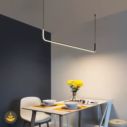Luminária Led Moderno 3000k 22w Preto Sala de Jantar Quarto - 6