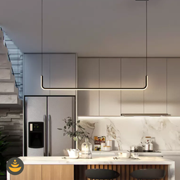 Luminária Led Moderno 3000k 22w Preto Sala de Jantar Quarto - 5