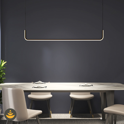 Luminária Led Moderno 3000k 22w Preto Sala de Jantar Quarto - 2