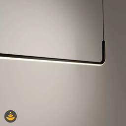 Luminária Led Moderno 3000k 22w Preto Sala de Jantar Quarto - 4