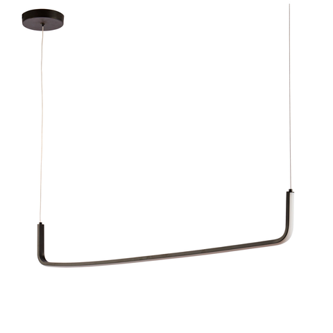 Luminária Led Moderno 3000k 22w Preto Sala de Jantar Quarto