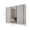 Guarda Roupa Casal 100% Mdf São Paulo Gold 03 Portas com 01 Porta Espelho 06 Gavetas Leifer - 2